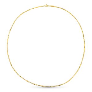 18K CADENA ORO AMARILLO TRAMOS HUECA 60CM 2.5 MM