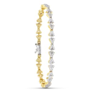 18K PULSERA ORO BICOLOR 19.5 CM