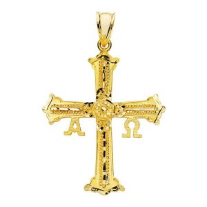 18K CRUZ DE COVADONGA ORO AMARILLO 39X30 MM