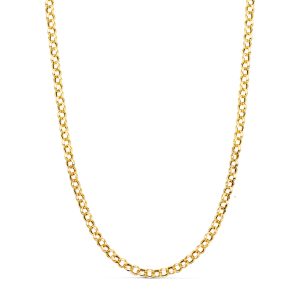18K CADENA ORO AMARILLO ROLO HUECO ANCHO: 3 MM. LARGO: 50CM CIERRE REASA
