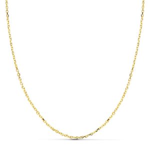 18K CADENA ORO AMARILLO MACIZA FORZADA 40CM 1.2 MM