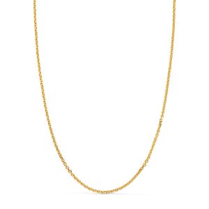 18K CADENA ORO AMARILLO MACIZA FORZADA ESLABON TALLADO. ANCHO: 2 MM LARGO: 60CM