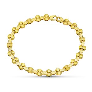 18K PULSERA ORO AMARILLO MATE Y BRIILO