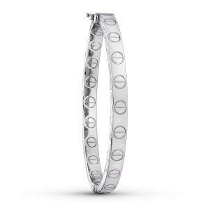 18K PULSERA RIGIDA ORO BLANCO MEDIDA INTERIOR 62X55 MM ANCHO TOTAL 8 MM