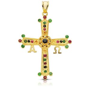 18K CRUZ DE COVADONGA ORO AMARILLO GRANDE 40X34 MM