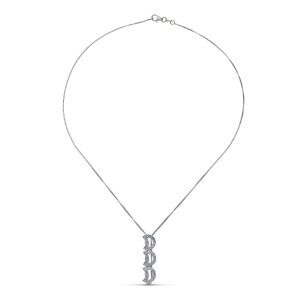 18K GARGANTILLA ORO BLANCO LUNAS CIRCONITAS