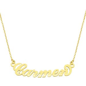 18K GARGANTILLA ORO AMARILLO NOMBRE PERSONALIZADO 6 LETRAS. CADENA 45CM