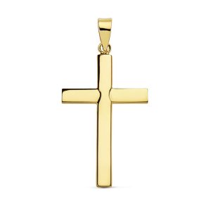 18K CRUZ ORO AMARILO LISA 25 X 16 X 3 MM