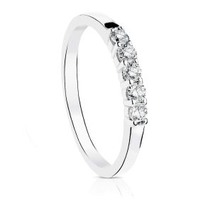 18K SORTIJA DIAMANTES TALLA BRILLANTE ORO BLANCO 0,300 QTS. PUREZA VS2 COLOR G