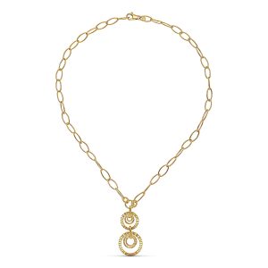 18K GARGANTILLA ORO AMARILLO CADENA Y MOTIVO
