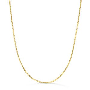 18K CADENA ORO AMARILLO ROLO MACIZA ANCHO: 1.2MM LARGO: 45CM