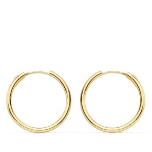18K AROS ORO AMARILLO REDONDOS LISOS LIGEROS 18X1.50 MM
