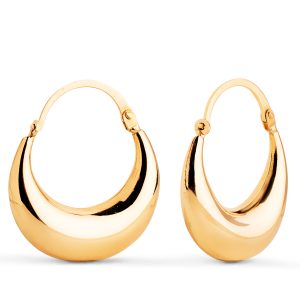 18K PENDIENTES ORO AMARILLO MORCILLA HUECOS. MEDIDA: 24X21 MM CIERRE GANCHO. GROSOR: 6 MM
