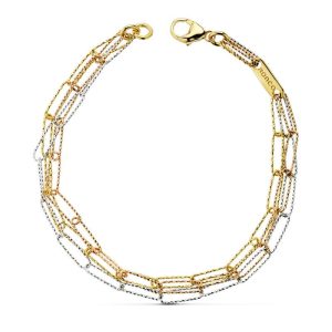 18K PULSERA TRICOLOR 19.5CM