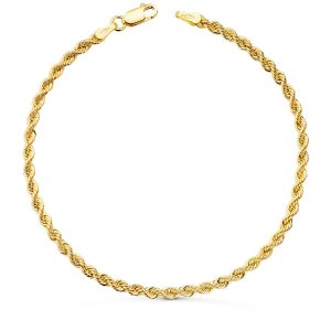18K PULSERA ORO AMARILLO CORDON SALOMONICO. ANCHO 2,7 MM LARGO 19CM