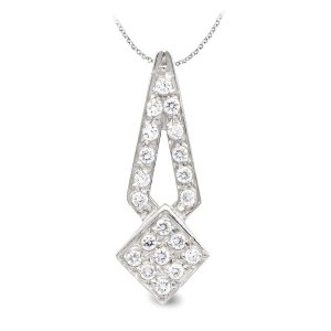 18K GARGANTILLA ORO BLANCO Y CIRCONITAS