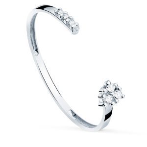 18K SORTIJA DIAMANTES 0,040 QT VS2-G ORO BLANCO CUERPO 1,10 MM S2