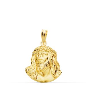 9K COLGANTE ORO AMARILLO CABEZA DE CRISTO DE MURILLO 20X16 MM